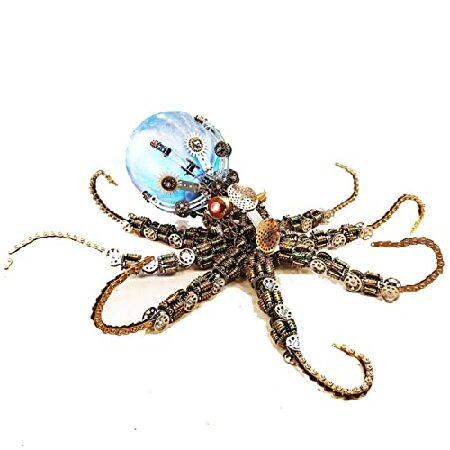 Metalkitor 3D Metal Puzzle Model Kit - Mechanical Octopus Bracket Jigsaw Puzzle with 2400 PCS - Perfect DIY Gift for Adults - Retro Steampunk Style (O_4