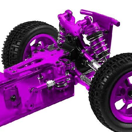 Share Goo メタルRCボディシャーシフレーム 1/14 4WDフレームキット WLtoys 1/14 144010 144001 144002 RCカーアップグレードパーツ (パープル)_4