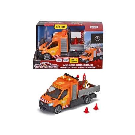 Majorette Grand Series – Mercedes Sprinter Benne 15 Cm – Échelle 1/43 – Sons Et Lumières – Portes Ouvrantes – Dès 3 Ans
