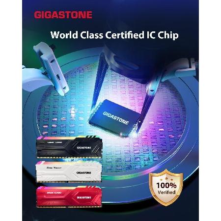 発光型 DDR4】GIGASTONE Game TURBO 16GBx2枚 (32GB Kit) DDR4 3200MHz