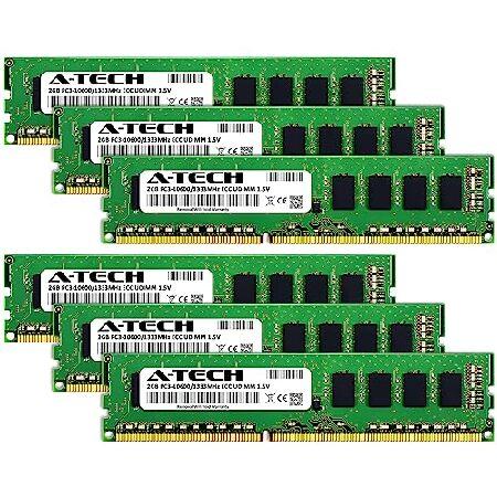 A-Tech 12GB Kit (6x2GB) RAM for ASUS RS720-E6/ERS12， RS720-E6/RS12 Rack Server | DDR3 1333MHz PC3-10600 ECC-UDIMM 1.5V 240-Pin ECC Unbuffered DIMM Mem_1