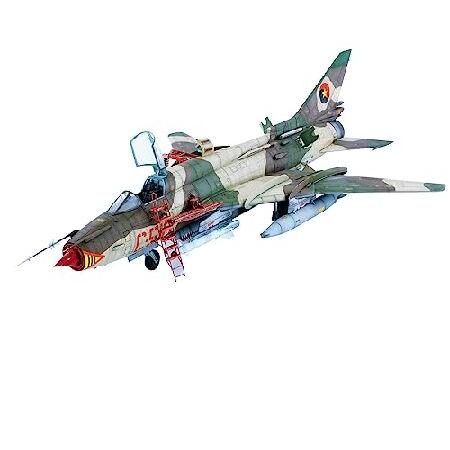 FMOCHANGMDP Fighter 3D Puzzles Plastic Model Kits， 1/48 Scale Su-17M4 Fitter-k Fighter-Bomber Model， Adult Toys and Gift， 15.6 x 11.2Inchs