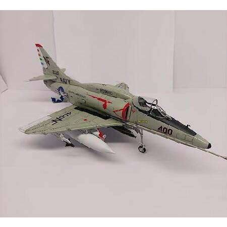 FMOCHANGMDP Fighter 3D Puzzles Plastic Model Kits， 1/48 Scale A-4E Sky Hawk Model， Adult Toys and Gift， 10.8 x 6.9Inchs_3