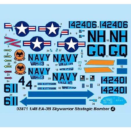FMOCHANGMDP Fighter 3D Puzzles Plastic Model Kits， 1/48 Scale US EA-3B Skywarrior Strategic Bomber Model， Adult Toys and Gift， 19.4 x 18Inchs_5