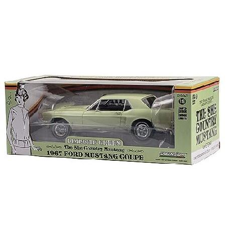 Greenlight 1:18 1967 Mustang Coupe She Country Special - Bill Goodro Ford, Denver, Colorado - Limelite Green 13663 [Shipping from Canada]