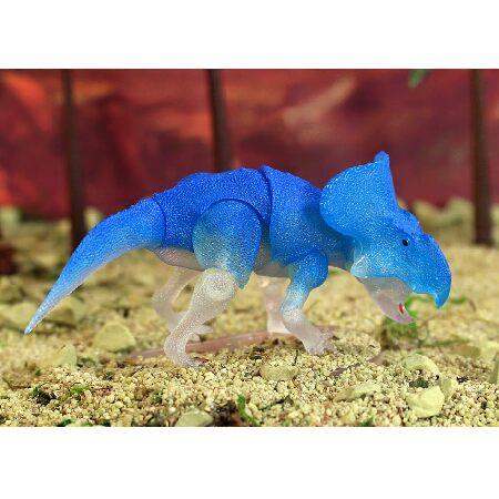 中生代の獣:暗闇で光る恐竜 3個パック - 4インチ ヴェロキラプトル、プロトケラトプス、プシッタコサウルス - 1/18スケール アクションフィギュア コレクション_1