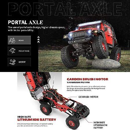 HTLNUZD 1/24 RCトラック 2428 4WD 電動RCロッククローラー LEDライト