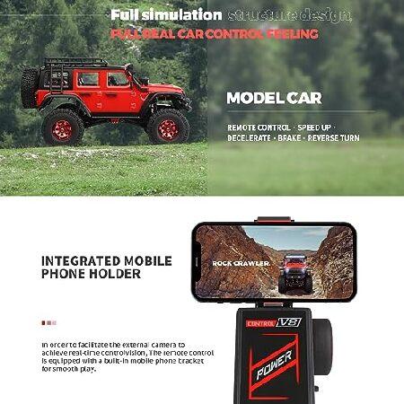 HTLNUZD 1/24 RCトラック 2428 4WD 電動RCロッククローラー LEDライト