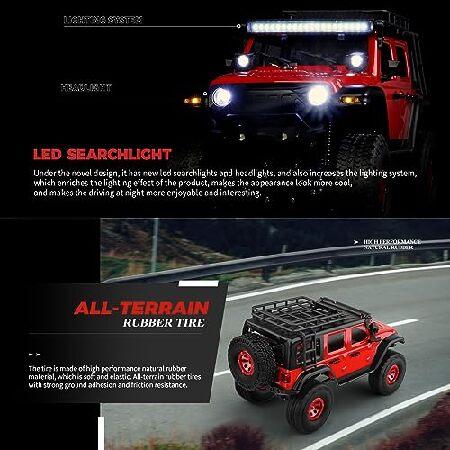 HTLNUZD 1/24 RCトラック 2428 4WD 電動RCロッククローラー LEDライト