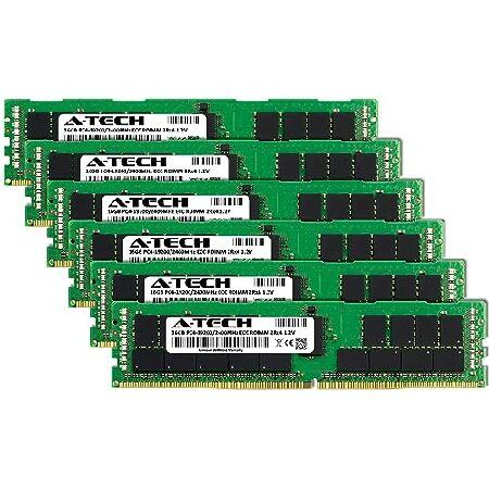 A-Tech 96GB キット (6x16GB) RAM ASUS Z10PP-D24用 | DDR4 2400MHz PC4-19200 ECC RDIMM 2Rx4 登録サーバーメモリアップグレードの画像