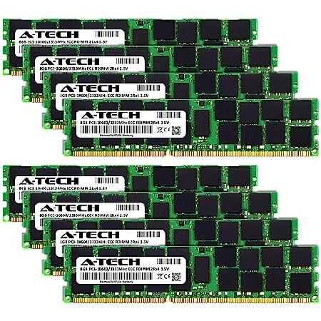 A-Tech 64GB キット (8x8GB) RAM HP ProLiant BL460c G8, BL490c G7, BL685c G7, DL320 G6, DL360e G8, DL380p G8, SL165z G7 | DDR3 1333MHz PC3-10600 ECC DIMの画像