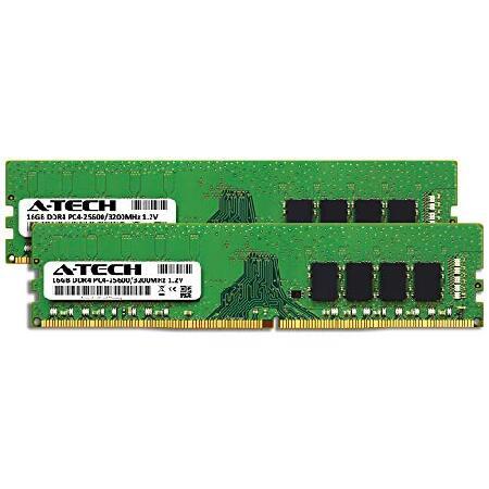 A-Tech 32GB キット (2x16GB) RAM GIGABYTE A520M DS3H B550 VISION D-P B560M D2V B560M DS3H V2 B560M H Z490 AORUS ELITE Z490 AORUS MASTER | DDR4 3200MHzの画像