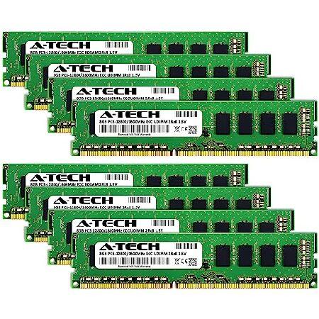 A-Tech 64GB キット (8x8GB) RAM Supermicro Super X9SCL-F用 | DDR3 1600MHz PC3-12800 ECC UDIMM 2Rx8 1.5V ECC アンバッファードサーバーメモリアップグレー_1
