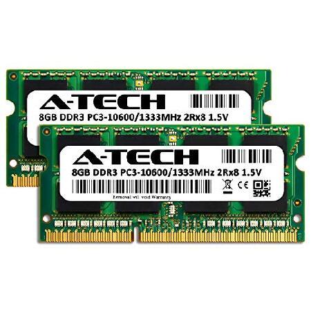 A-Tech 16GB Kit (2x8GB) RAM for HP EliteBook 750 G1， 755 G2， 810 G3， 820 G1 | DDR3 1333MHz PC3-10600 SODIMM 1.5V Non-ECC Memory Upgrade