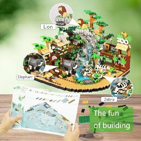 Komvoor 動物園 アーキテクチャ マイクロビルディングブロックセット - 4800ピース アニマルパーク ミニブリック モデルキット おもちゃ プレゼント 大人と子供_1