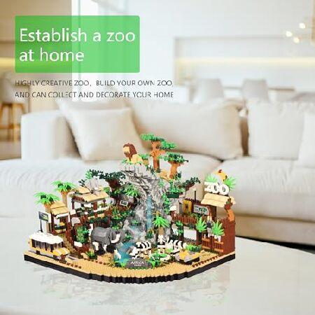 Komvoor 動物園 アーキテクチャ マイクロビルディングブロックセット - 4800ピース アニマルパーク ミニブリック モデルキット おもちゃ プレゼント 大人と子供_5