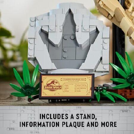 レゴ LEGO Jurassic World Dinosaur Fossils: T Rex Skull Building Toy - Dinosaur Toy for Boys ＆ Girls， Ages 9+ Years - Gift for Christmas - Display for