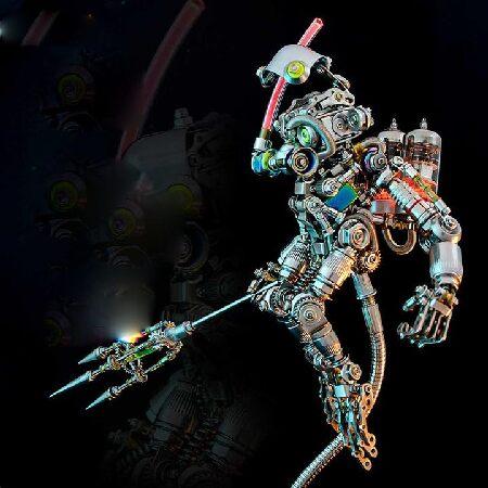 Metalkitor 3Dメタルパズル 大人用 ダイビング猿モデルキット ジグソーパズル - サイバーパンク DIY オーナメント - 組み立て工芸品 頭の体操 - 部屋の装飾とギ_1
