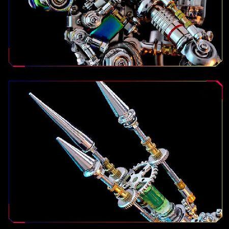 Metalkitor 3Dメタルパズル 大人用 ダイビング猿モデルキット ジグソーパズル - サイバーパンク DIY オーナメント - 組み立て工芸品 頭の体操 - 部屋の装飾とギ_2