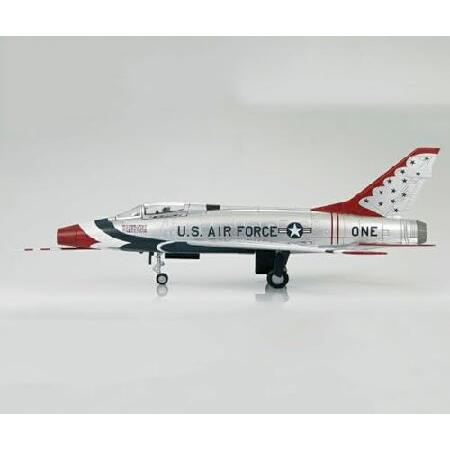 FMOCHANGMDP Fighter 3D Puzzles Plastic Model Kits， 1/48 Scale F-100D in Thunderbirds Livery Model， Adult Toys and Gift， 13.5 x 9.7Inchs_2