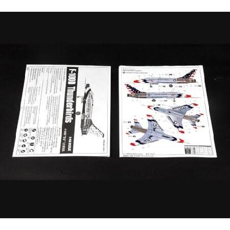FMOCHANGMDP Fighter 3D Puzzles Plastic Model Kits， 1/48 Scale F-100D in Thunderbirds Livery Model， Adult Toys and Gift， 13.5 x 9.7Inchs_4