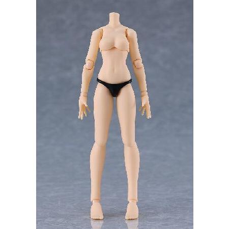 figma 女性body[ミカ] with ミニスカートチャイナワンピコーデ[ブラック] ノンスケール プラスチック製 塗装済み可動フィギュアの画像