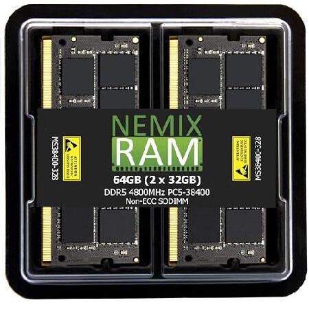 NEMIX RAM 64GB (2X32GB) DDR5 4800MHZ PC5-38400 2Rx8 1.1V CL40 262