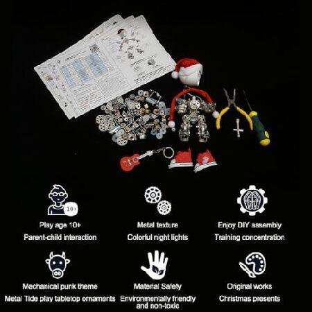 Metalkitor 3D Metal Puzzles for Adults， Santa Mecha Po Model Kit - Executive Desk Ornament - Steampunk DIY Crafts - Assembly Brain Teaser - Perfect Ro_5