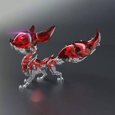 Metalkitor 3Dメタルパズル 大人用 調節可能なビッグフォックスモデルキット スチームパンク DIYオーナメント 組み立てクラフト 頭の体操に最適 お部屋の装飾や_1