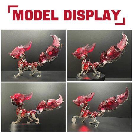 Metalkitor 3Dメタルパズル 大人用 調節可能なビッグフォックスモデルキット スチームパンク DIYオーナメント 組み立てクラフト 頭の体操に最適 お部屋の装飾や_5
