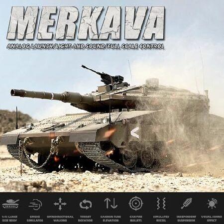 BESTYMXY RC戦車 ヘンロング IDF MERKAVA MKIV、1:16 メルカバ主力戦車