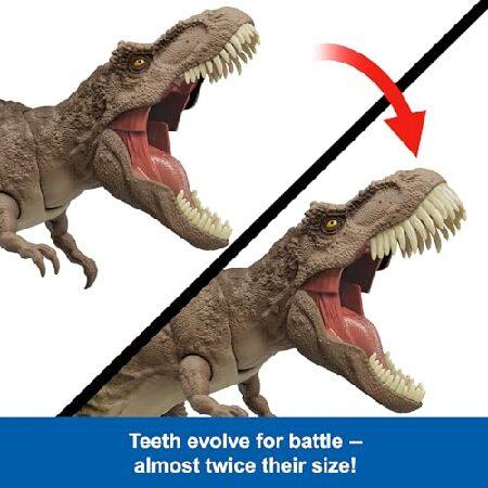 Mattel Jurassic World T. rex Dinosaur Toy with Sound ＆ Movement, All-Out Attack Tyrannosaurus Rex Action Figure with Rampage Attack, Plus Digital Pla_5