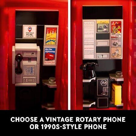 レゴ LEGO Ideas Red London Telephone Box Model for Adults， London Phone Booth and Cell Phone Holder for Build and Display， Creative Gift Idea for Trav_2