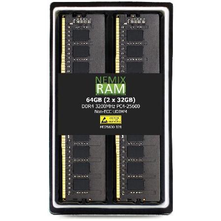 NEMIX RAM 64GB (2X32GB) DDR4 3200MHZ PC4-25600 2Rx8 1.2V CL22 288