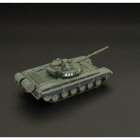 FMOCHANGMDP Tank 3D Puzzles Plastic Model Kits， 1/35 Scale T-72M Main Battle Tank Model， Adult Toys and Gift，8.5 x 4.3Inchs