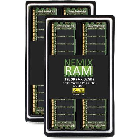 ４枚組 合計128GB 32GB メモリ ECC 2Rx4 PC4-2666V NEMIX RAM 128GB (4X32GB) DDR4 2666MHZ PC4-21300 2Rx4 1.2V CL19 288