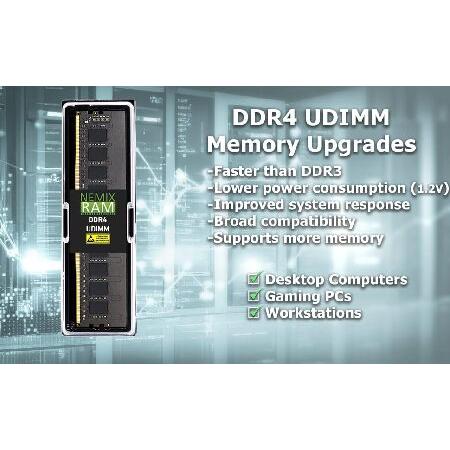 NEMIX RAM 16GB (2X8GB) DDR4 3200MHZ PC4-25600 1Rx8 1.2V CL22 288-PIN Non-ECC Unbuffered UDIMM Desktop PC Memory KIT Compatible with ASRock B660M PG Ri
