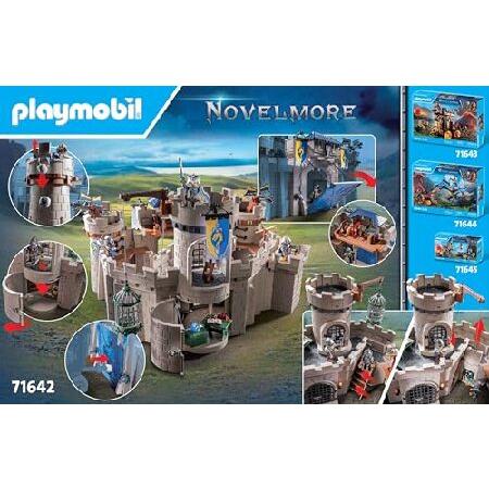 PLAYMOBIL Novelmore 71642 Arwynn's Castle， including three knights and numerous accessories for realistic combat， action-packed toys for children aged_4