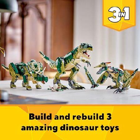 LEGO Creator 3イン1 Tレックス おもちゃ - 恐竜のおもちゃ組み立てセット 子供用 男の子 女の子 対象年齢9歳以上 - 3つの組み立てオプション T-Rexからトリケラ_1