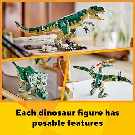 LEGO Creator 3イン1 Tレックス おもちゃ - 恐竜のおもちゃ組み立てセット 子供用 男の子 女の子 対象年齢9歳以上 - 3つの組み立てオプション T-Rexからトリケラ_3