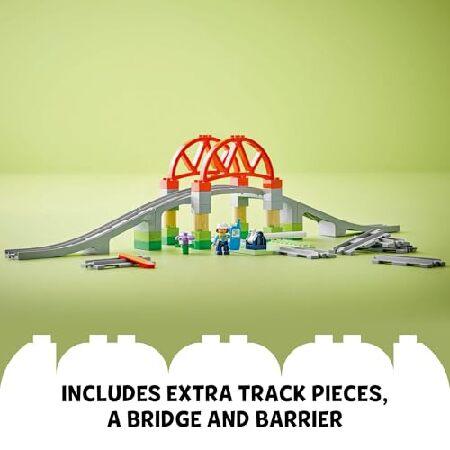 レゴ LEGO DUPLO Town Train Bridge and Tracks Expansion Set - 10 Extra Pieces of Train Tracks - Preschool and Toddler Train Set， Ages 2+ - Building Toy_3