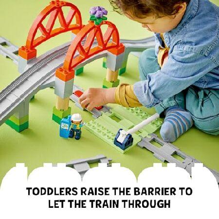 レゴ LEGO DUPLO Town Train Bridge and Tracks Expansion Set - 10 Extra Pieces of Train Tracks - Preschool and Toddler Train Set， Ages 2+ - Building Toy_4