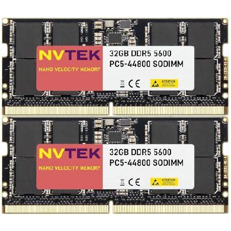 64GB (2X32GB) DDR5 5600MHZ PC5-44800 Non-ECC SODIMM KIT NVTEK