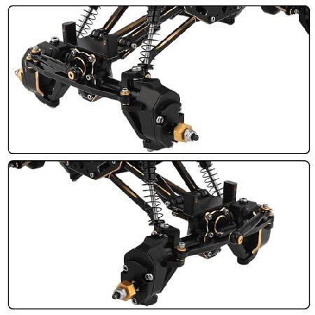 Pothyes 真鍮 組み立て 車 シャーシフレーム キット 車軸バンパーギア