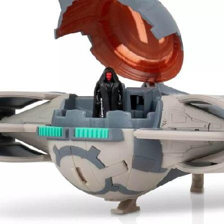 スターウォーズ マイクロギャラクシー戦隊シス潜入器 - 10インチ車両 スタンド付き2.5インチスピーダー付き 1インチマイクロフィギュアアクセサリー2個付き_3