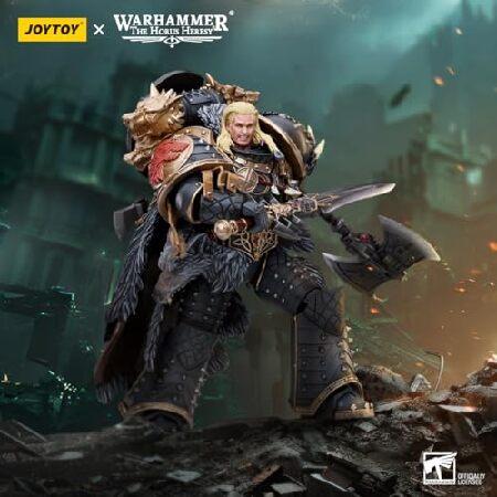 JOYTOY ウォーハンマー 40K スペースウルフ レマン ラス 第VIth Legionのプライマーチ、1:18スケール アクションフィギュア メカジョイ トイコレクションモデル_1