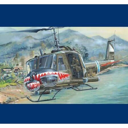 FMOCHANGMDP Fighter 3D Puzzles Plastic Model Kits， 1/18 Scale UH-1 Huey B Model， Adult Toys and Gift，33.3 x 8.7Inchs_5