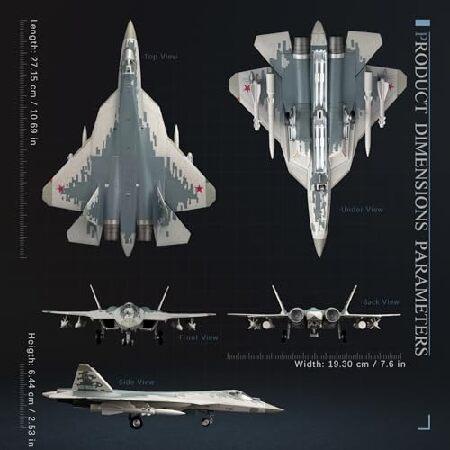 HANGHANG 1/72 軍用模型飛行機 Su-57 01 合金 戦闘機 模型飛行機