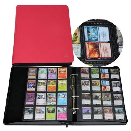 Rayvol 2000 Trading Card Binder, 16 Pocket D-Ring Binder Fit 2016