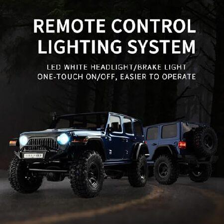 FCX? 1/18 サンダーストーム RCクローラー 4X4 オフロード RC ロッククローラー 防水 全地形 RCカー 大人用 RTR (ブルー)の画像